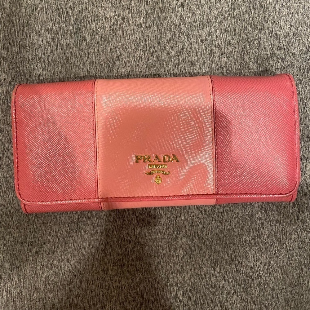EUC PRADA WALLET PINK Double Snap - Picture 3 of 15